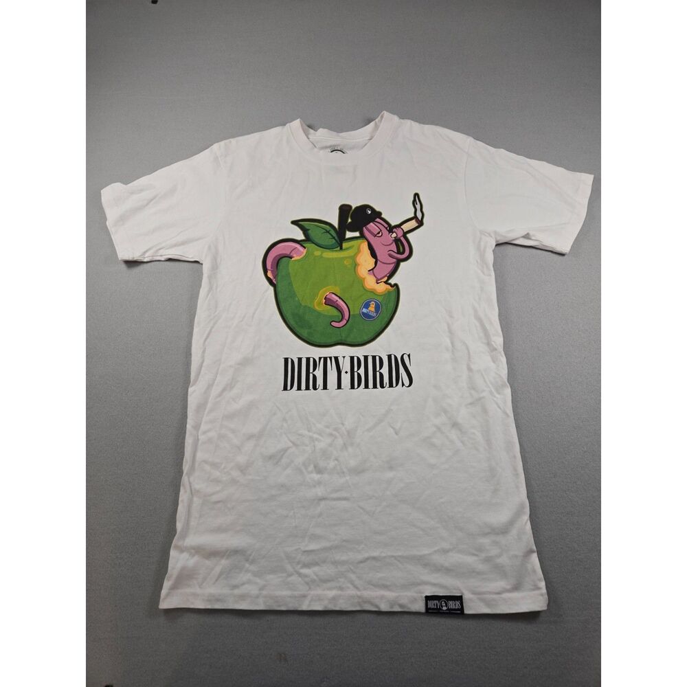 Dirty Birds Graphic T-Shirt – Size Medium – White